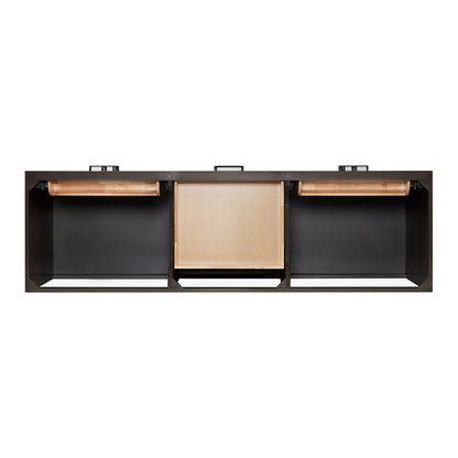 Isabella 72-Inch Brown Oak bathroom vanity on white background – product photo 7
