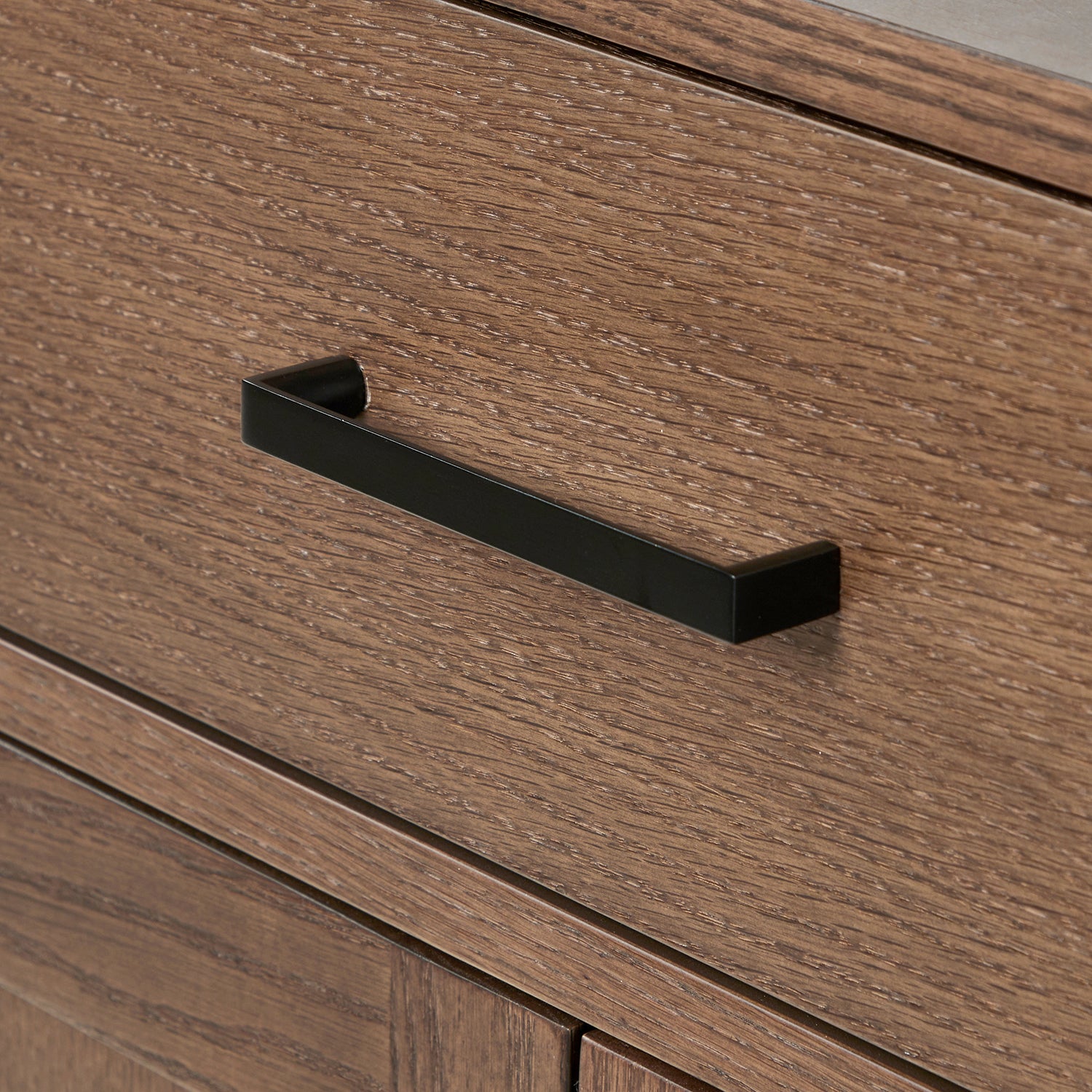 Isabella 72-Inch Brown Oak bathroom vanity on white background – product photo 11