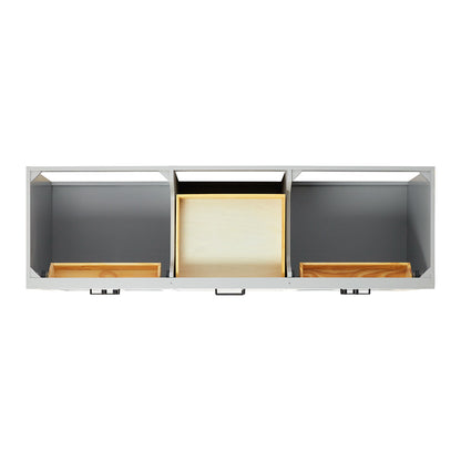 Isabella 72-Inch Grey bathroom vanity on white background – product photo 3