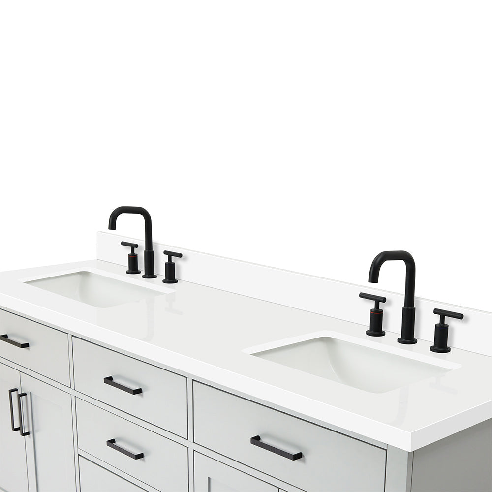 Isabella 72-Inch Grey bathroom vanity on white background – product photo 5