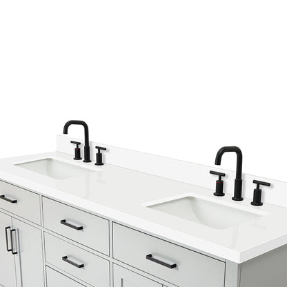 Isabella 72-Inch Grey bathroom vanity on white background – product photo 5
