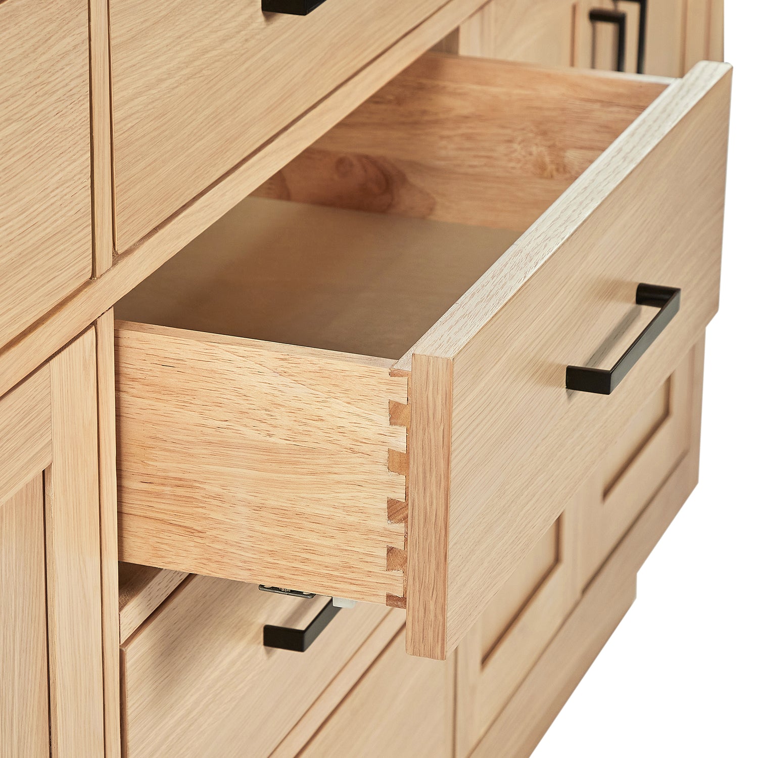 Isabella 72-Inch White Oak bathroom vanity on white background – product photo 3