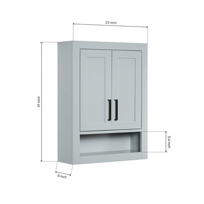 Isabella 3123-inch Grey base cabinet on dimensions