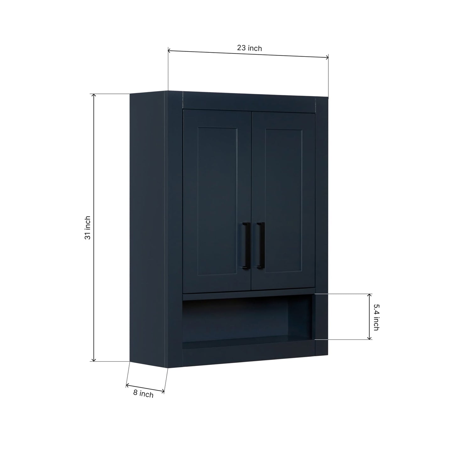 Isabella 3123-inch Midnight Blue base cabinet on dimensions