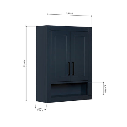Isabella 3123-inch Midnight Blue base cabinet on dimensions