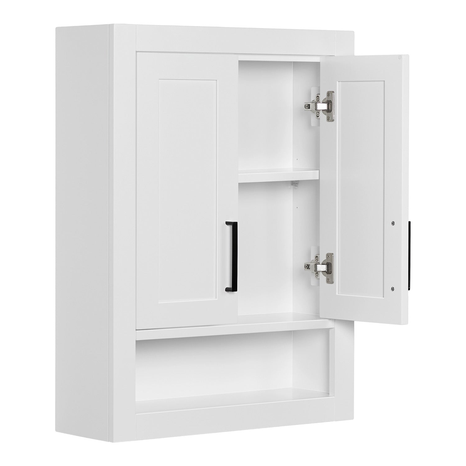 Isabella 3123-inch White base cabinet on white back ground 90 degree side view