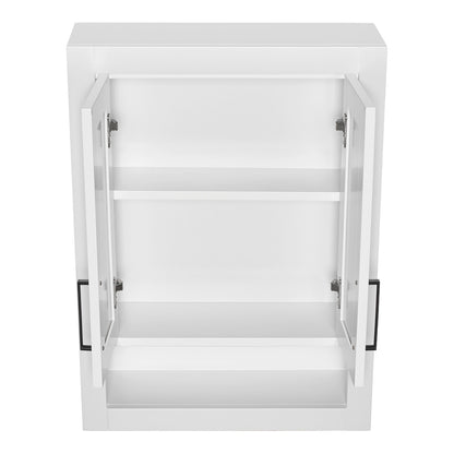 Isabella 3123-inch White base cabinet on white back ground side view open door