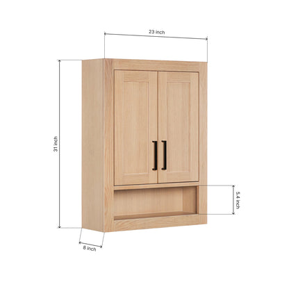 Isabella 3123-inch White Oak base cabinet on dimensions