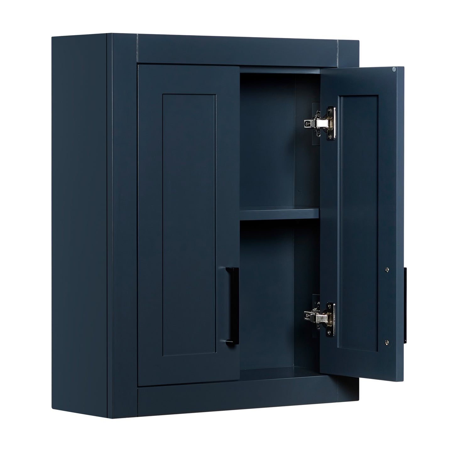 Isabella 2621-inch Midnight Blue base cabinet on white back ground 90 degree side view