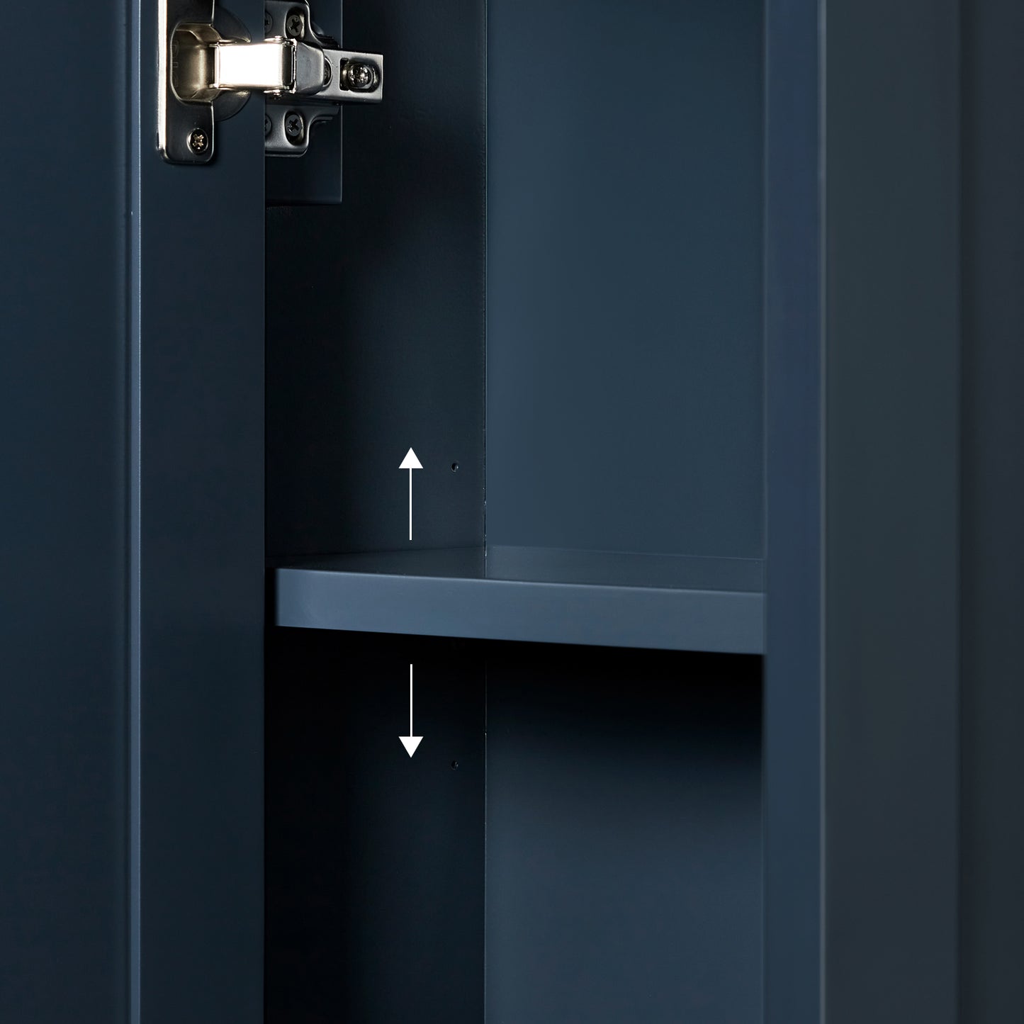 Isabella 2621-inch Midnight Blue base cabinet on white back ground top down