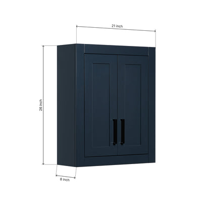 Isabella 2621-inch Midnight Blue base cabinet on dimensions