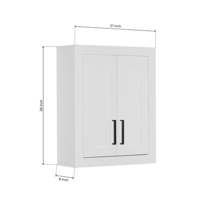 Isabella 2621-inch White base cabinet on dimensions