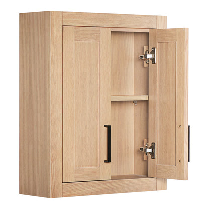 Isabella 2621-inch White Oak base cabinet on white back ground 90 degree side view