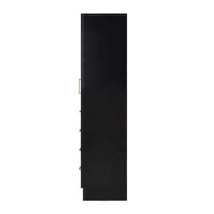Isabella 2065-inch Black base cabinet on white back ground 90 degree side view