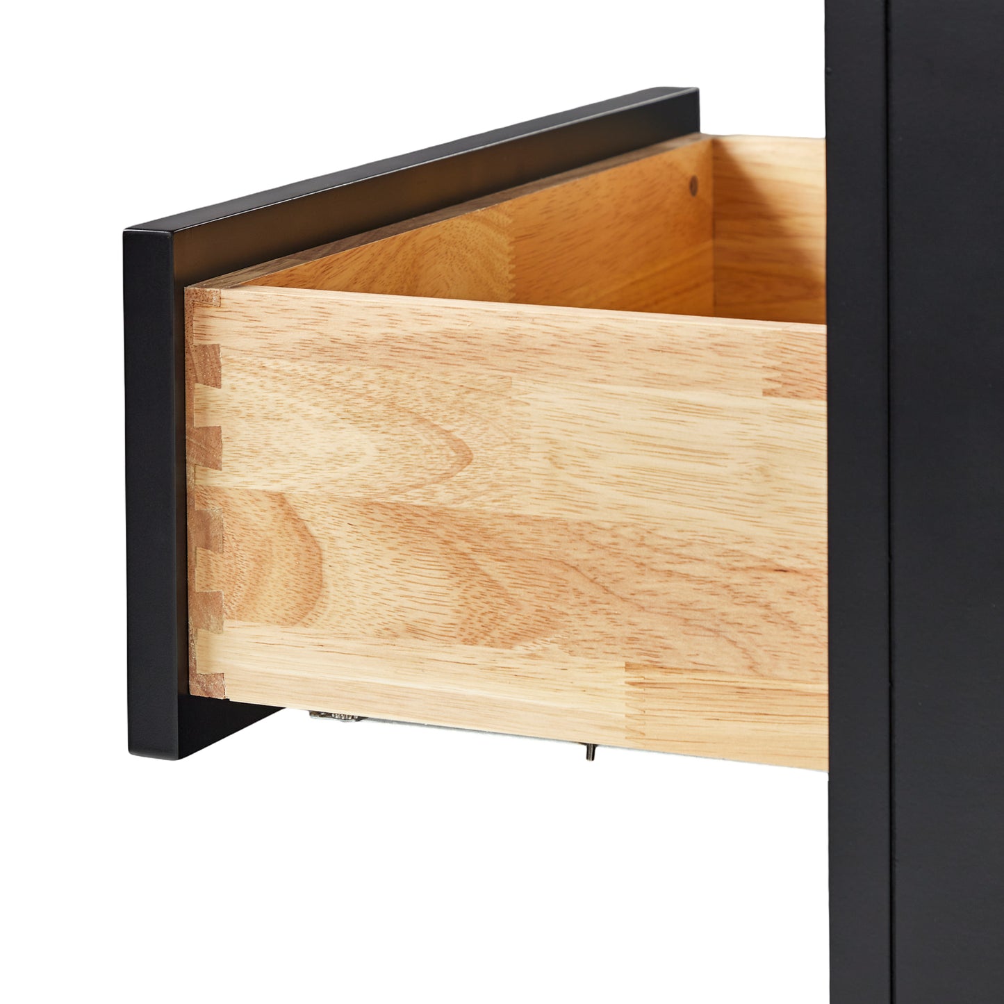 Isabella 2065-inch Black base cabinet on white back ground front view open door