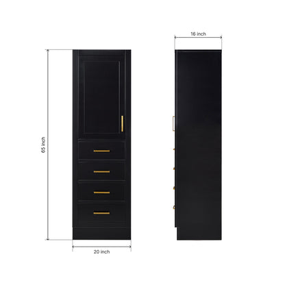 Isabella 2065-inch Black base cabinet on dimensions