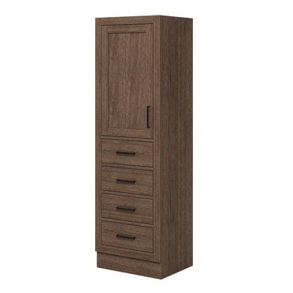 Isabella 2065-inch Brown Oak base cabinet on white back ground side view