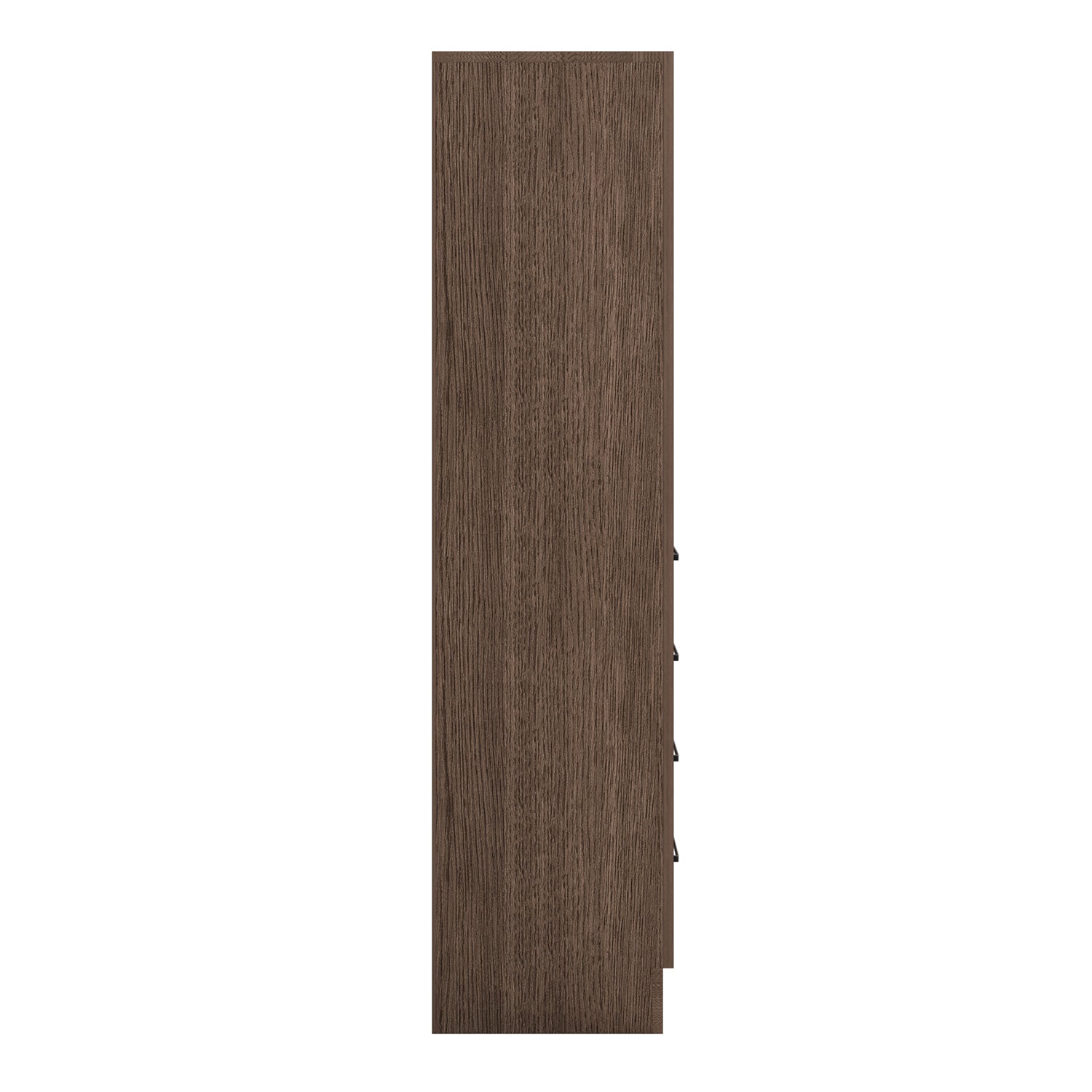 Isabella 2065-inch Brown Oak base cabinet on white back ground 90 degree side view
