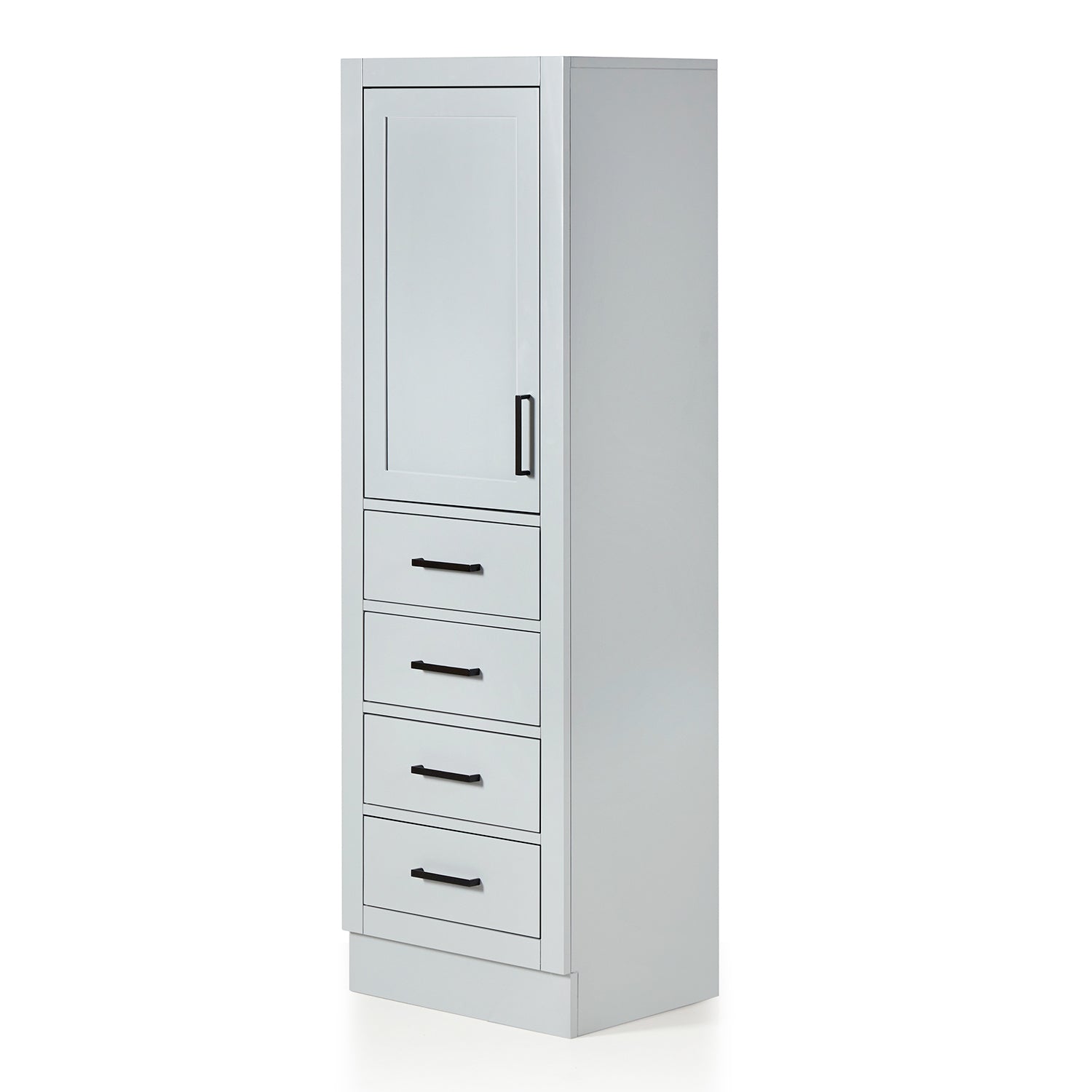 Isabella 2065-inch Grey base cabinet on white back ground side view