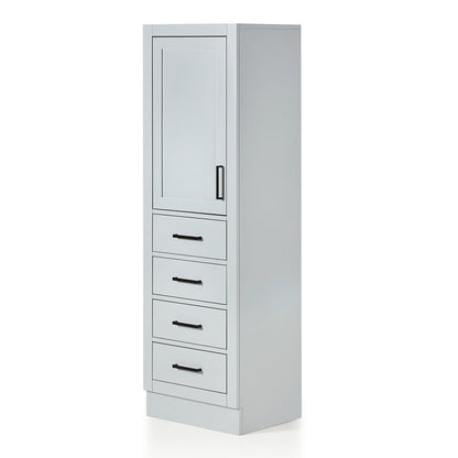 Isabella 2065-inch Grey base cabinet on white back ground side view