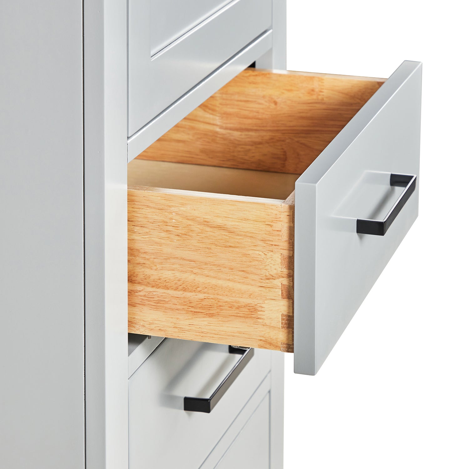 Isabella 2065-inch Grey base cabinet on white back ground top down