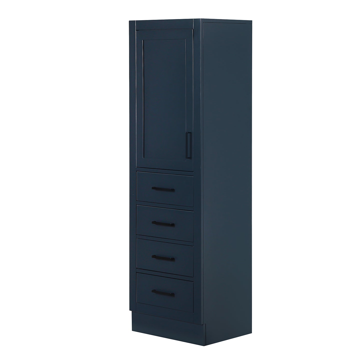Isabella 2065-inch Midnight Blue base cabinet on white back ground side view
