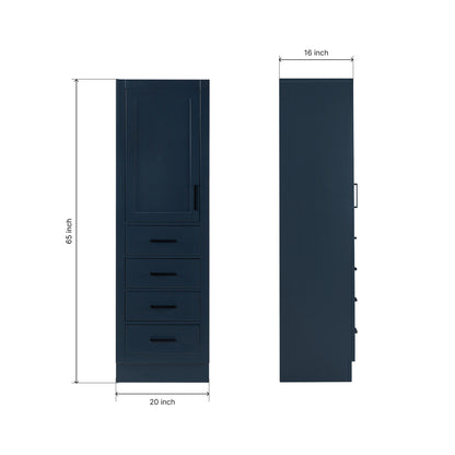 Isabella 2065-inch Midnight Blue base cabinet on dimensions