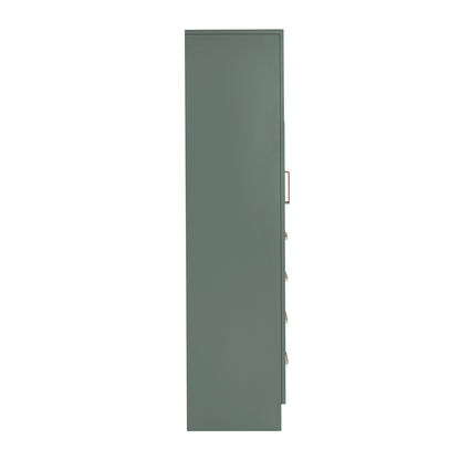 Isabella 2065-inch Vintage Green base cabinet on white back ground 90 degree side view