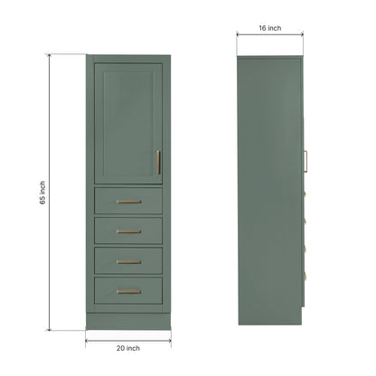 Isabella 2065-inch Vintage Green base cabinet on dimensions