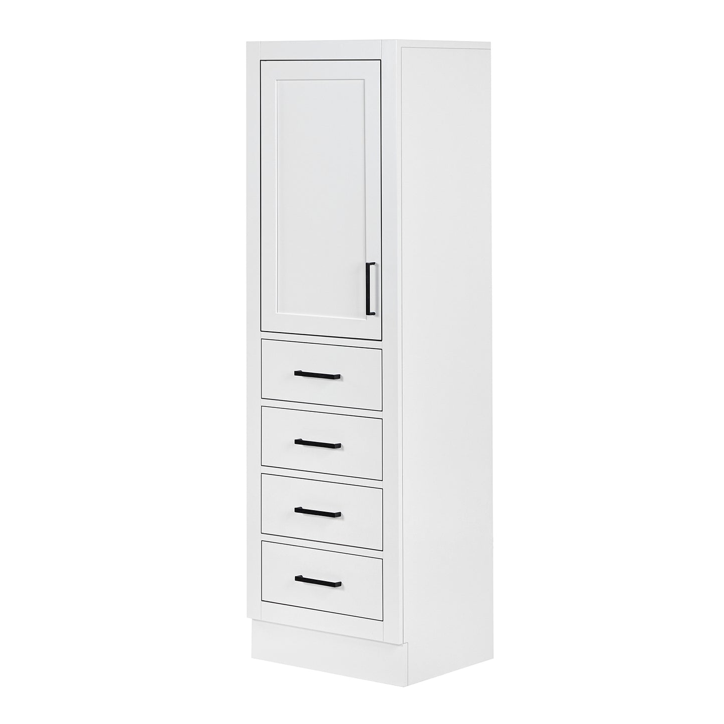 Isabella 2065-inch White base cabinet on white back ground side view