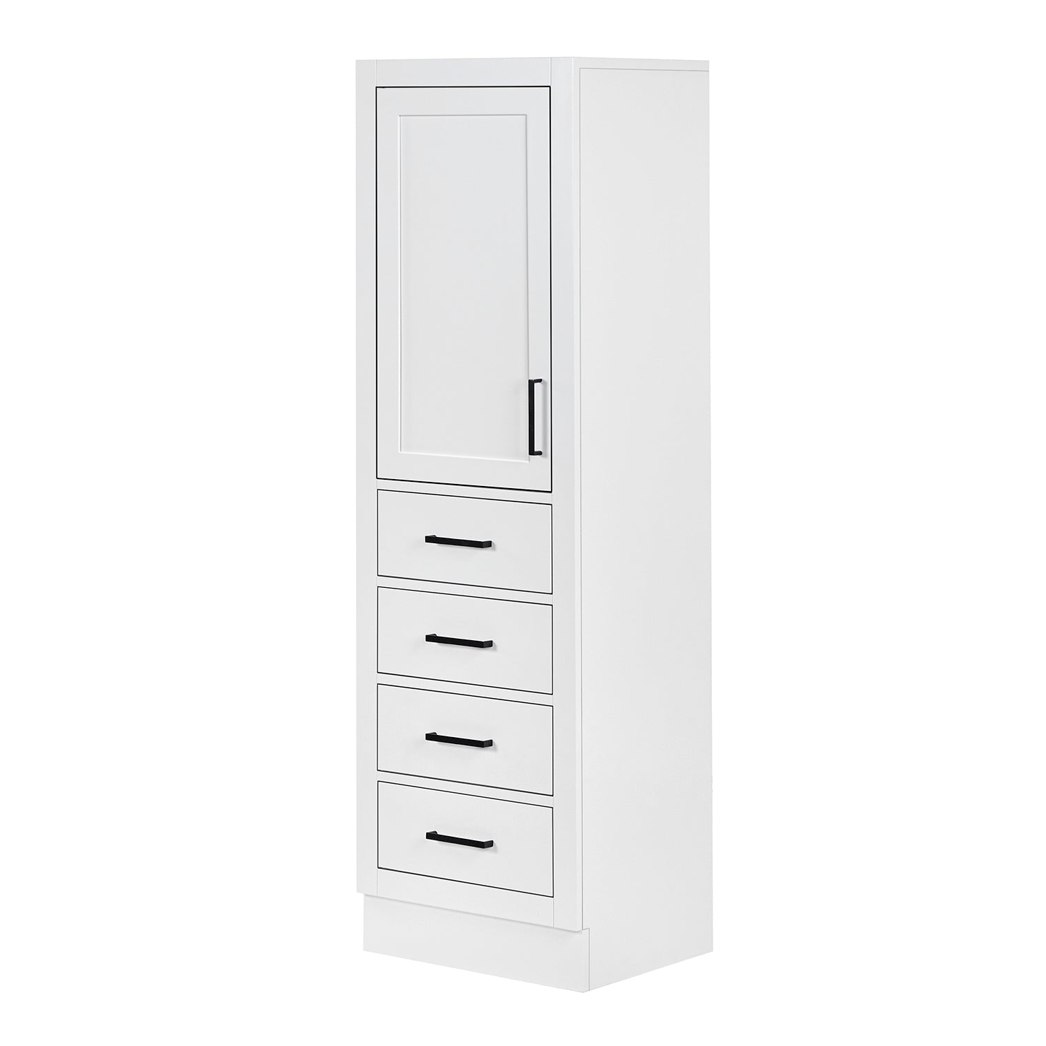 Isabella 2065-inch White base cabinet on white back ground side view