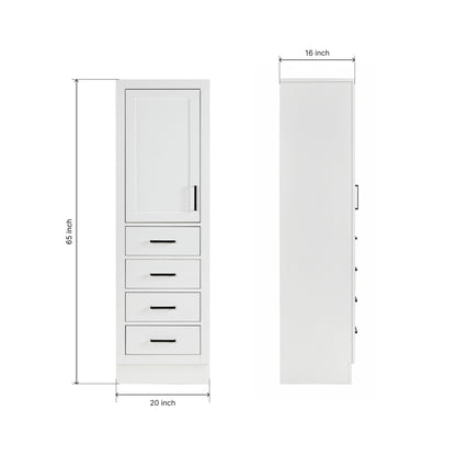 Isabella 2065-inch White base cabinet on dimensions