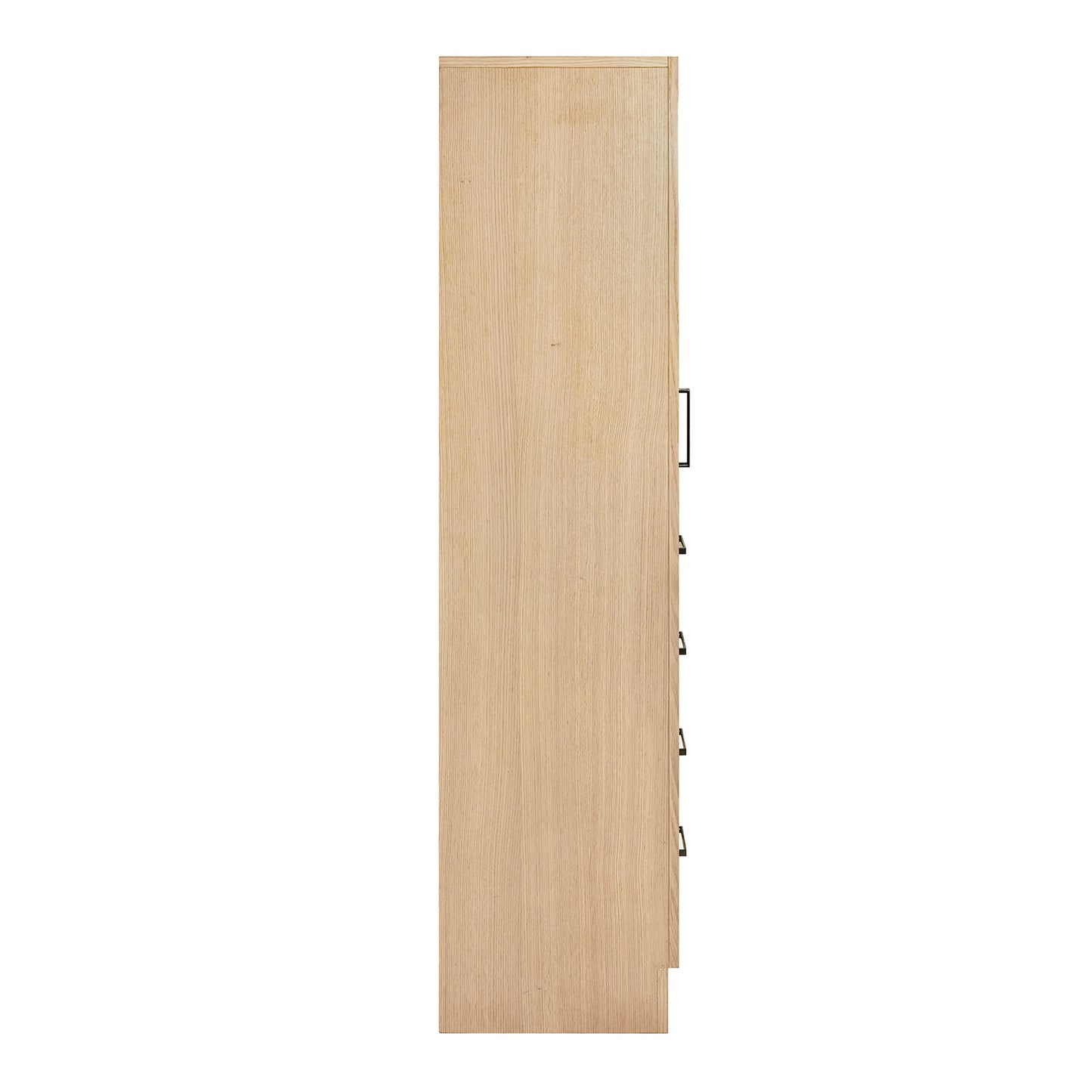 Isabella 2065-inch White Oak base cabinet on white back ground 90 degree side view