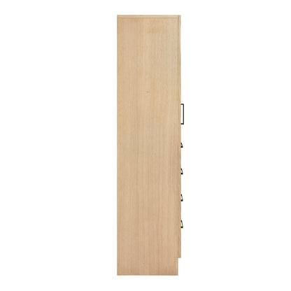 Isabella 2065-inch White Oak base cabinet on white back ground 90 degree side view