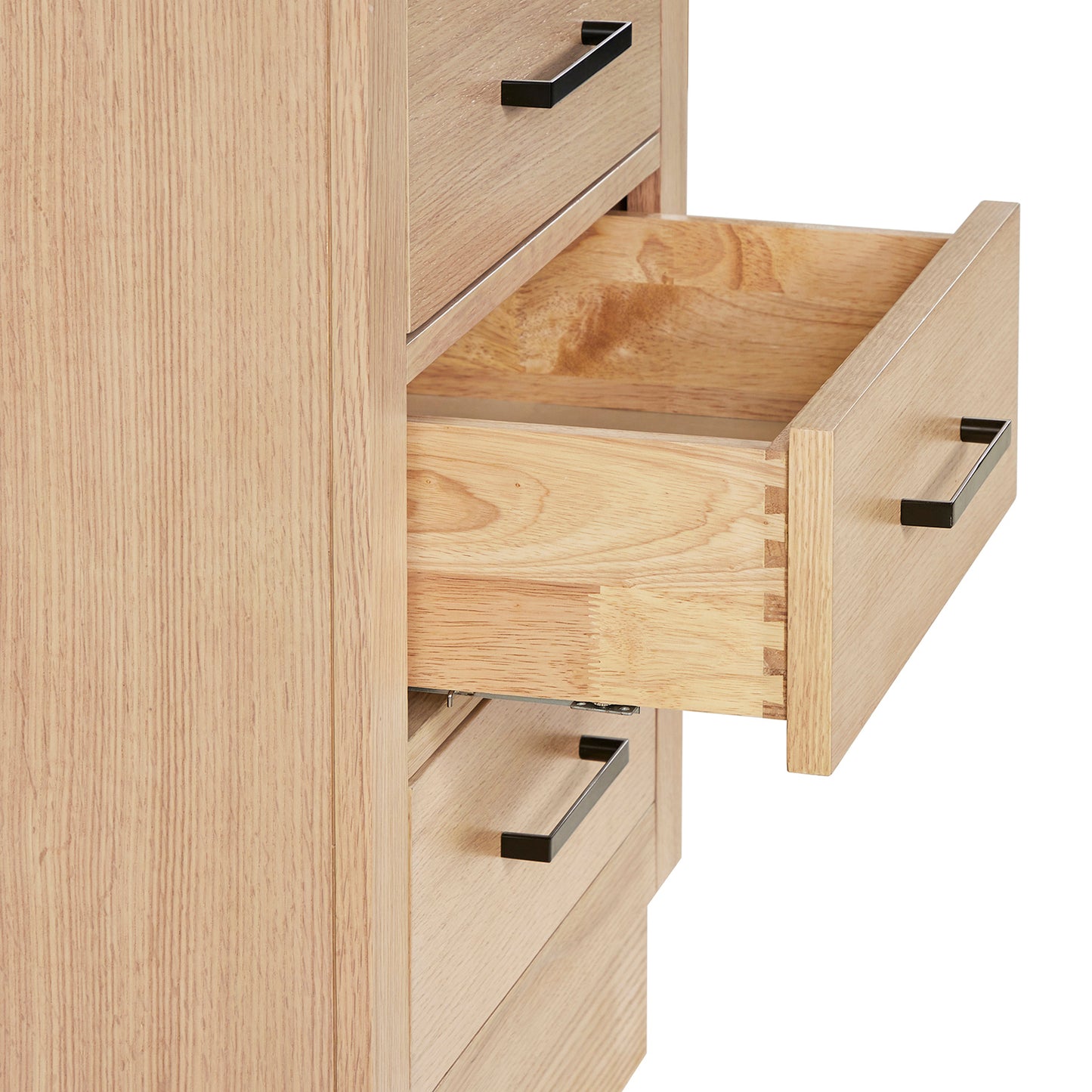 Isabella 2065-inch White Oak base cabinet on white back ground top down