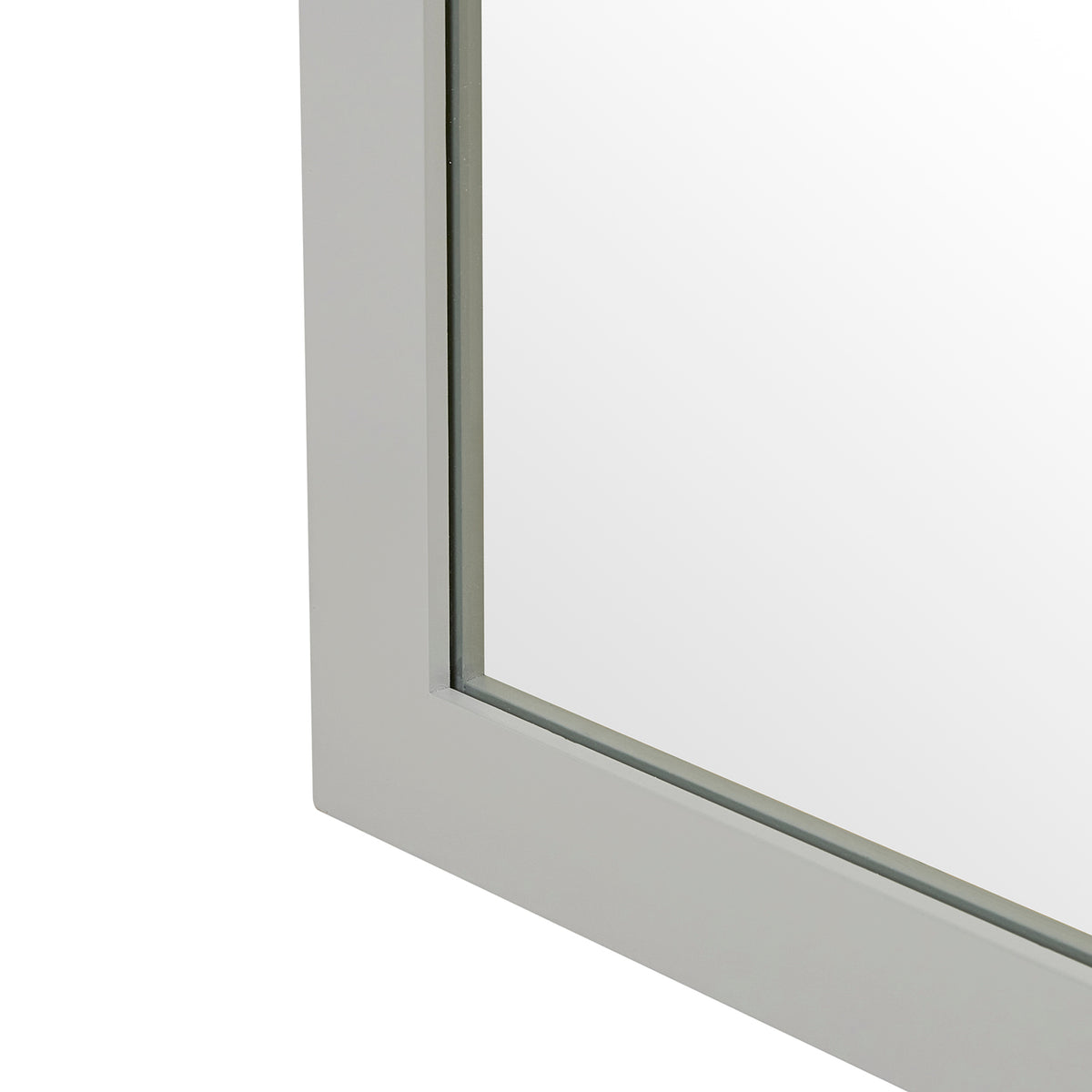 Wooden Mirror size 2436 in Grey alt view 3